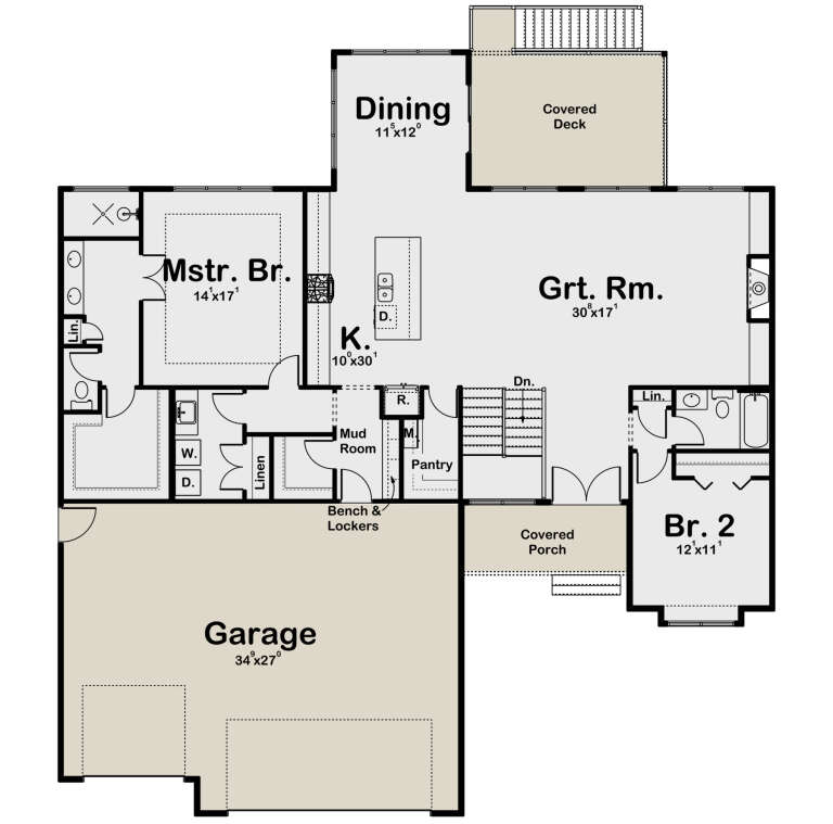 House Plan House Plan #32348 Drawing 1