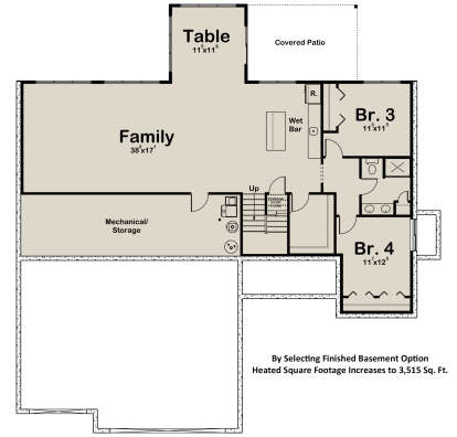 Basement for House Plan #1935-00019