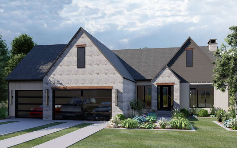 House Plan House Plan #32349 Angled Front Elevation