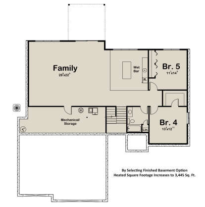 Basement for House Plan #1935-00020