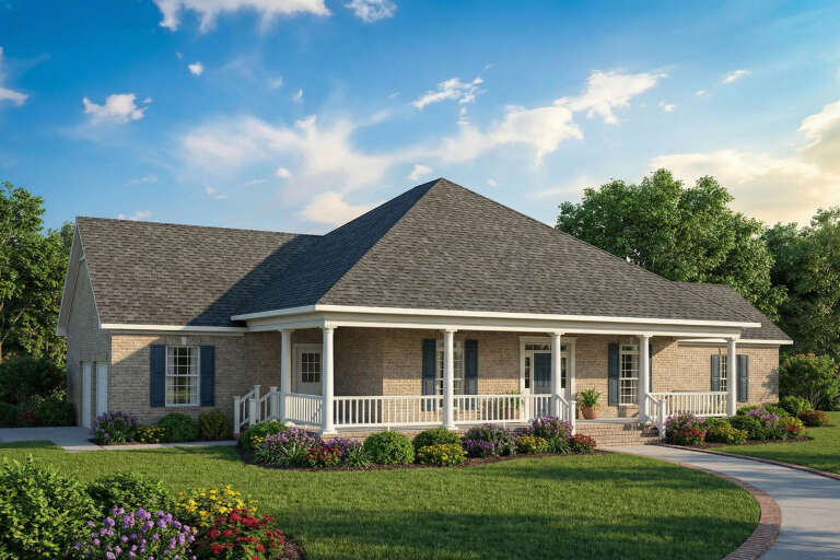House Plan House Plan #3235 Angled Front Elevation