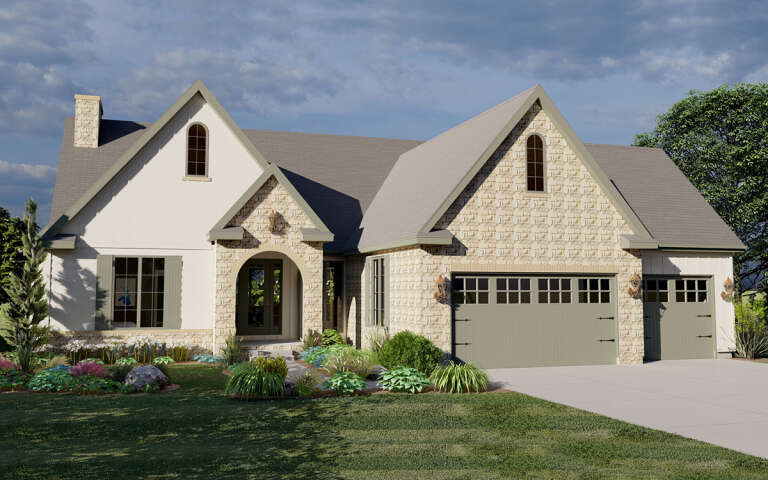 House Plan House Plan #32350 Angled Front Elevation