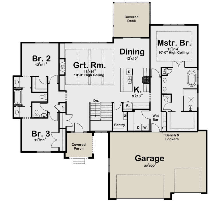 House Plan House Plan #32350 Drawing 1