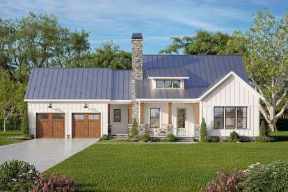 Modern Farmhouse House Plan #009-00429 Elevation Photo
