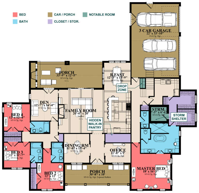 House Plan House Plan #32353 Drawing 1