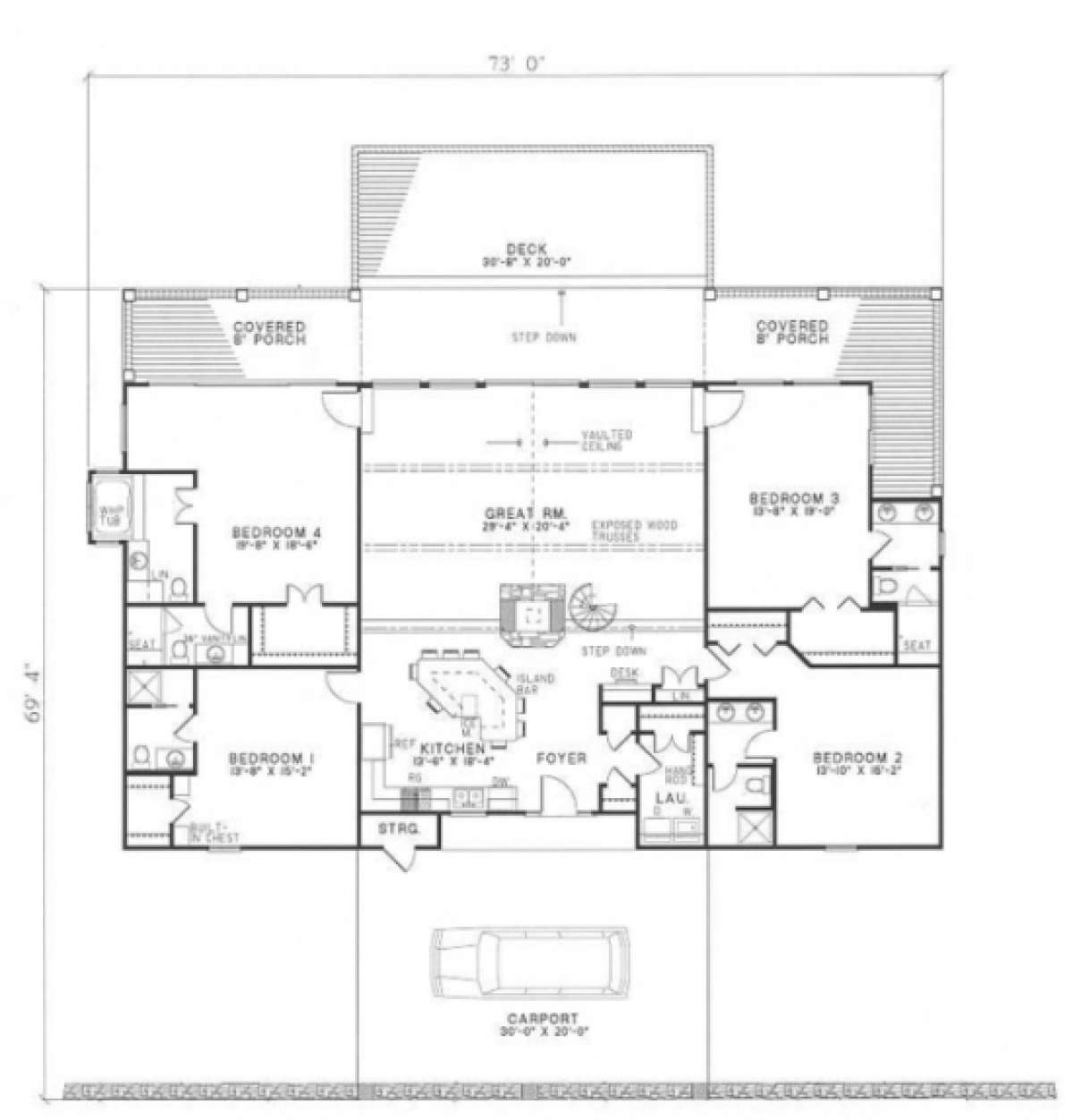 Floorplan 1 for House Plan #110-00122