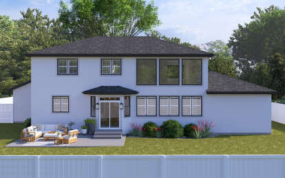 Modern Transitional House Plan #2802-00342 Elevation Photo