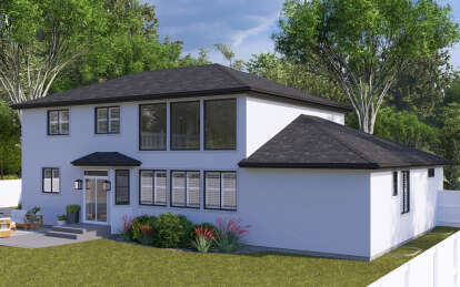 Modern Transitional House Plan #2802-00342 Elevation Photo