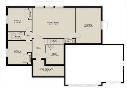 Basement for House Plan #2802-00342