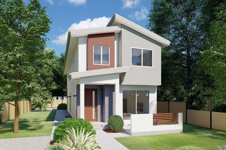 House Plan House Plan #32369 Angled Front Elevation