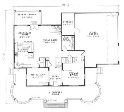 Main Floor  for House Plan #110-00123