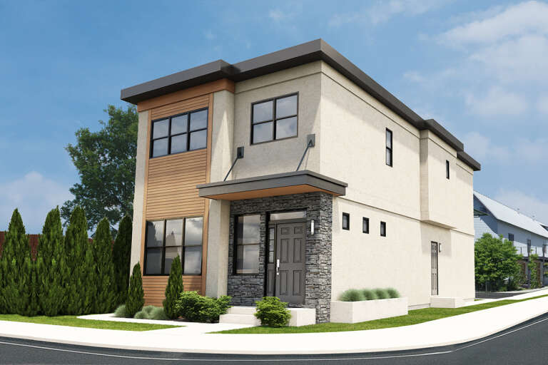 House Plan House Plan #32371 Angled Front Elevation