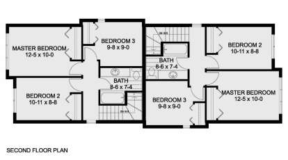 Second Floor for House Plan #2699-00048