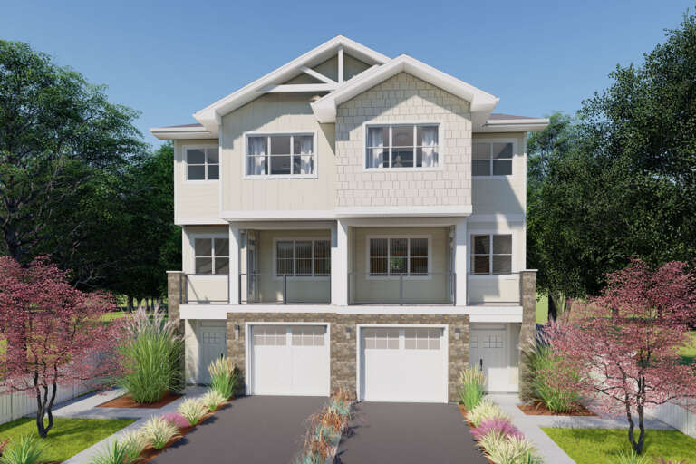 House Plan House Plan #32372 Angled Front Elevation