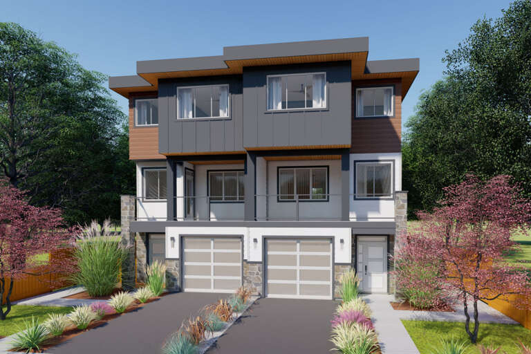 House Plan House Plan #32373 Angled Front Elevation