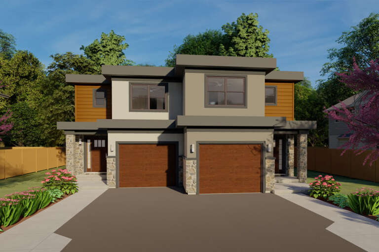 House Plan House Plan #32374 Angled Front Elevation