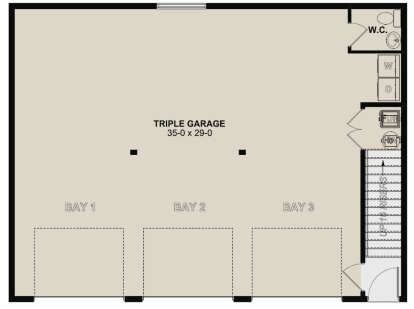 Garage Floor for House Plan #2699-00052
