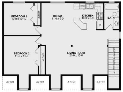 Second Floor for House Plan #2699-00052