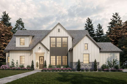 Modern Farmhouse House Plan #2452-00001 Elevation Photo
