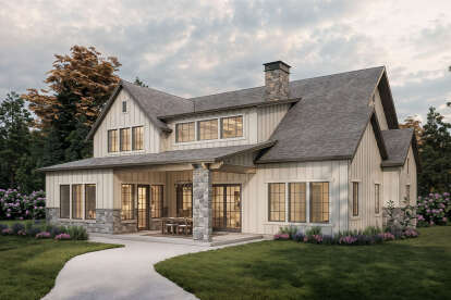 Modern Farmhouse House Plan #2452-00001 Elevation Photo