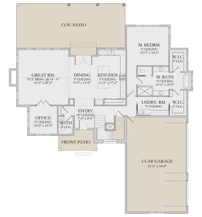 Main Floor  for House Plan #6422-00101