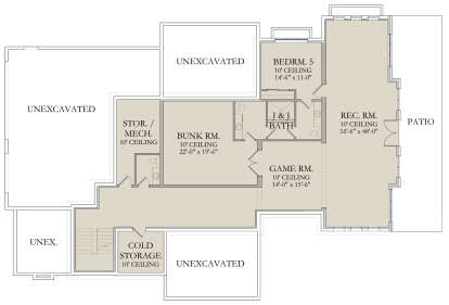Basement for House Plan #6422-00102