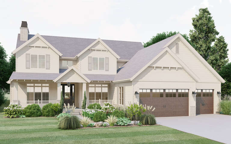 House Plan House Plan #32383 Angled Front Elevation