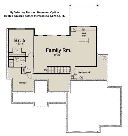 Basement for House Plan #1935-00022
