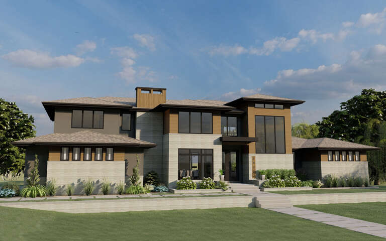 House Plan House Plan #32384 Angled Front Elevation
