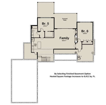 Basement for House Plan #1935-00024