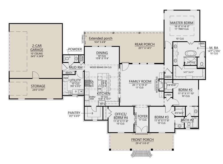 House Plan House Plan #32386 Drawing 1