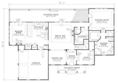 Floorplan 1 for House Plan #110-00125