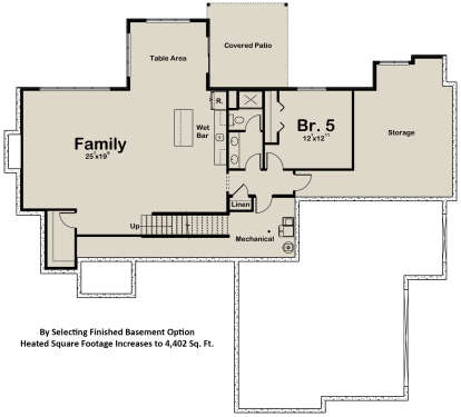 Basement for House Plan #1935-00028