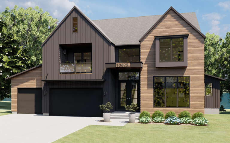 House Plan House Plan #32392 Angled Front Elevation