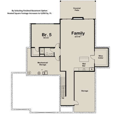 Basement for House Plan #1935-00029