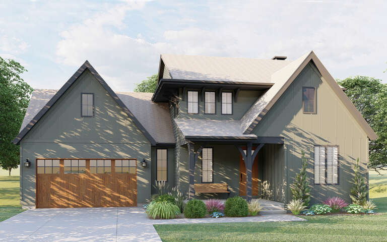 House Plan House Plan #32393 Angled Front Elevation