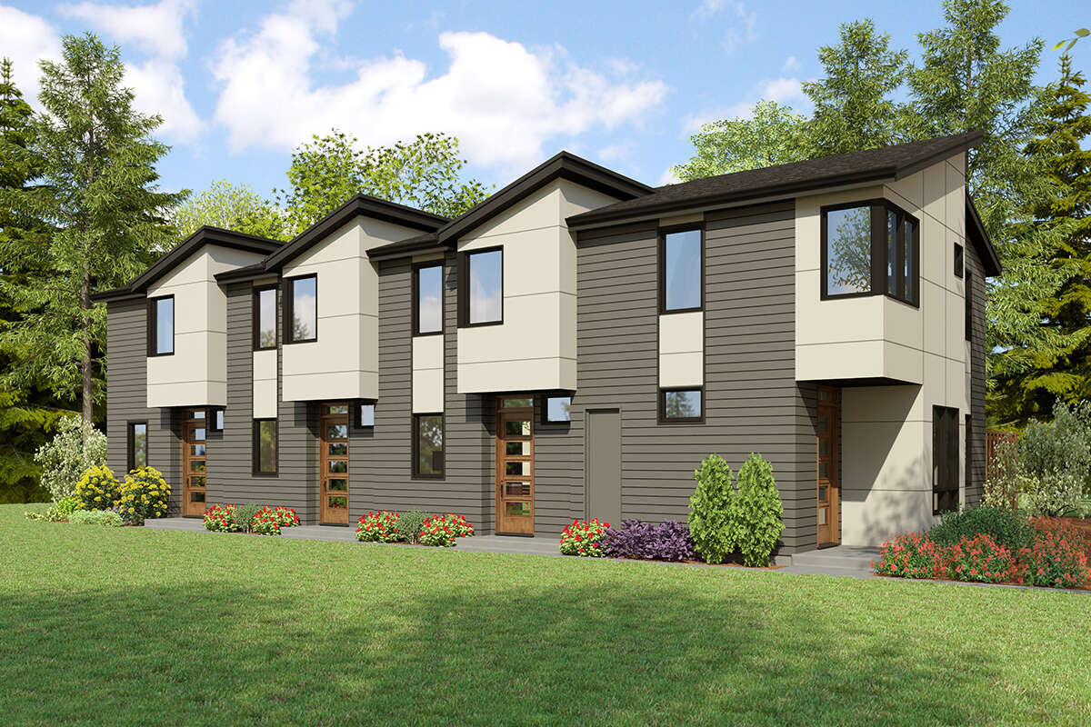 Fourplex Images Modern Fourplex Plan - 1,123 Square Feet, 2 Bedrooms, 2.5 Bathrooms ...