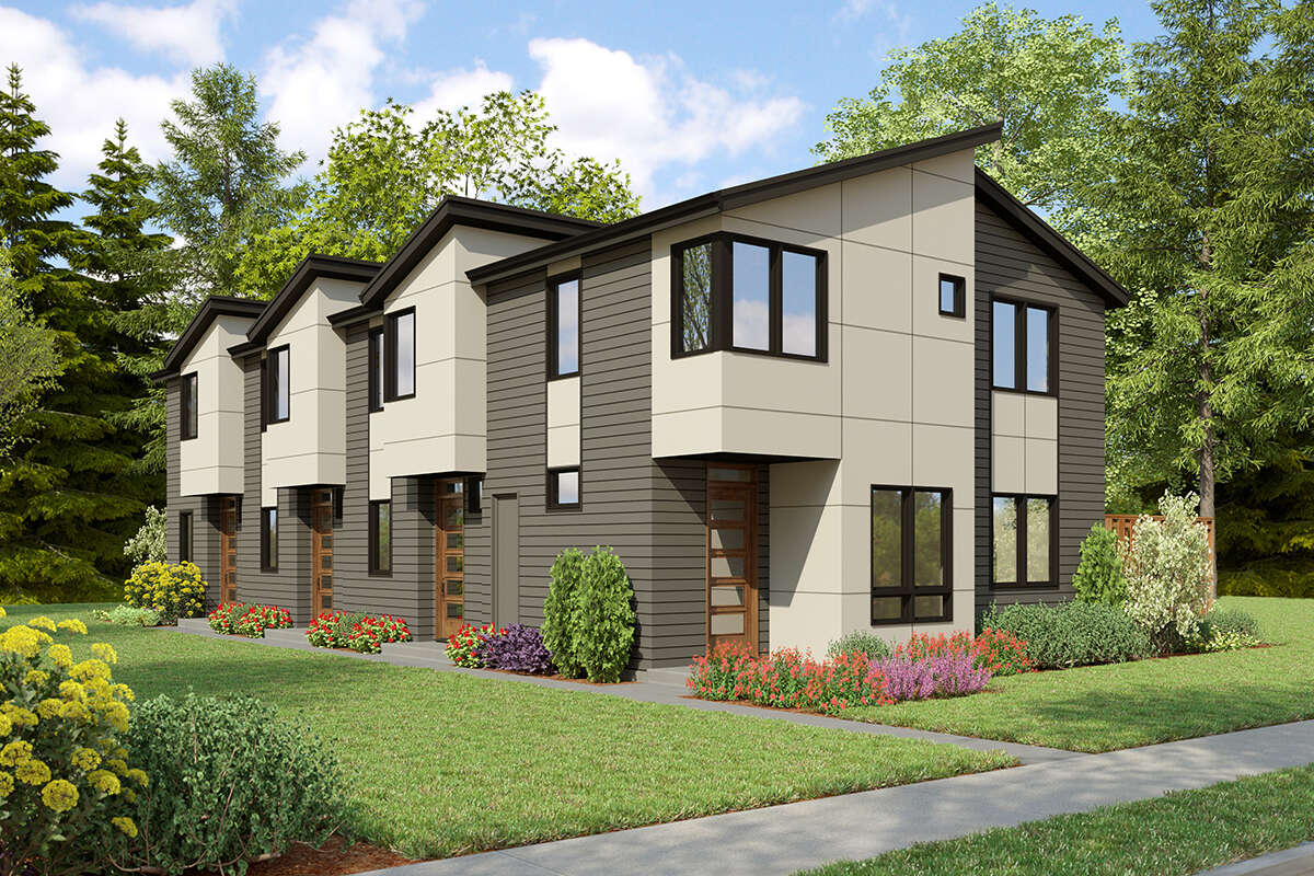 Fourplex Images Modern Fourplex Plan - 1,123 Square Feet, 2 Bedrooms, 2.5 Bathrooms ...