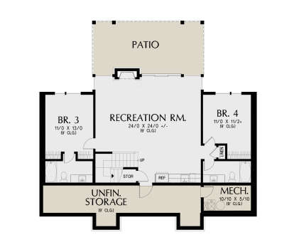 Basement for House Plan #2559-01070