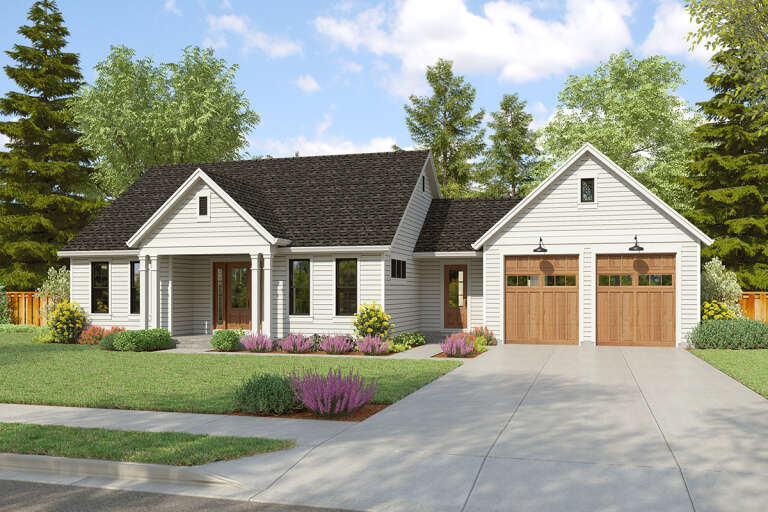 House Plan House Plan #32398 Angled Front Elevation