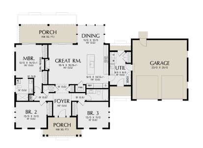 Main Floor  for House Plan #2559-01071