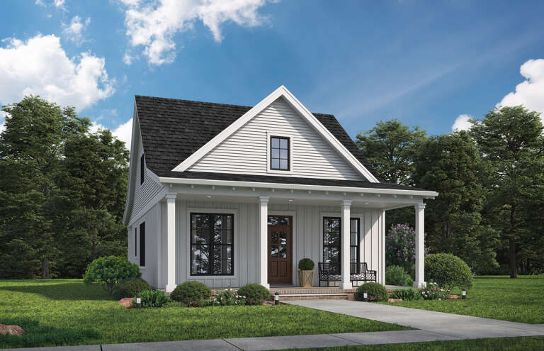House Plan House Plan #32399 Angled Front Elevation