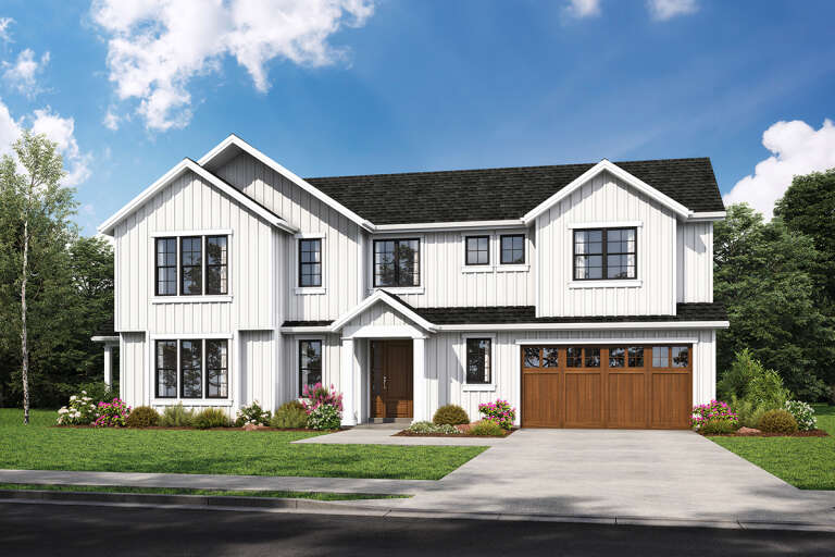 House Plan House Plan #32400 Angled Front Elevation