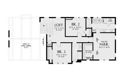 Second Floor for House Plan #2559-01076
