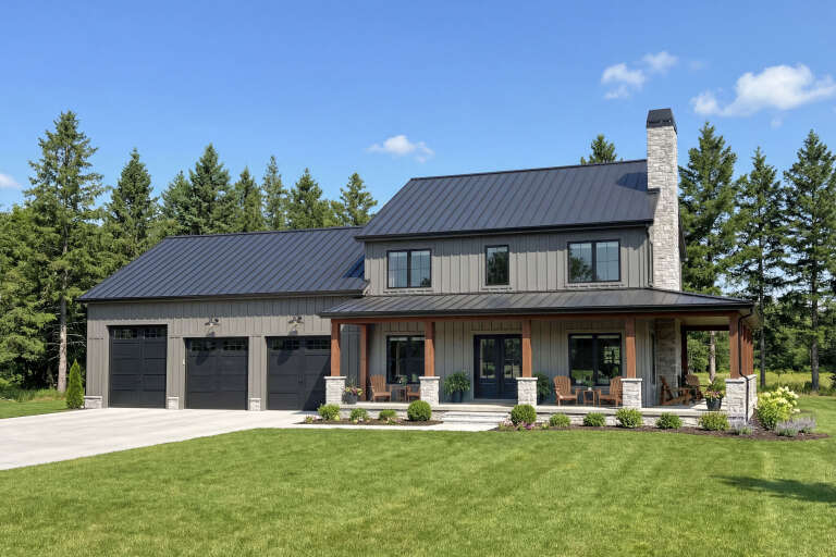 House Plan House Plan #32407 Angled Front Elevation