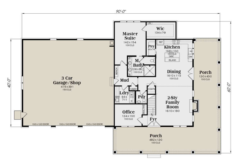 House Plan House Plan #32407 Drawing 1