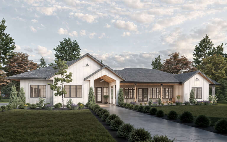 House Plan House Plan #32409 Angled Front Elevation