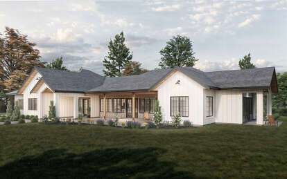 Modern Farmhouse House Plan #2452-00002 Elevation Photo