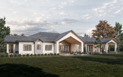Modern Farmhouse House Plan #2452-00002 Elevation Photo
