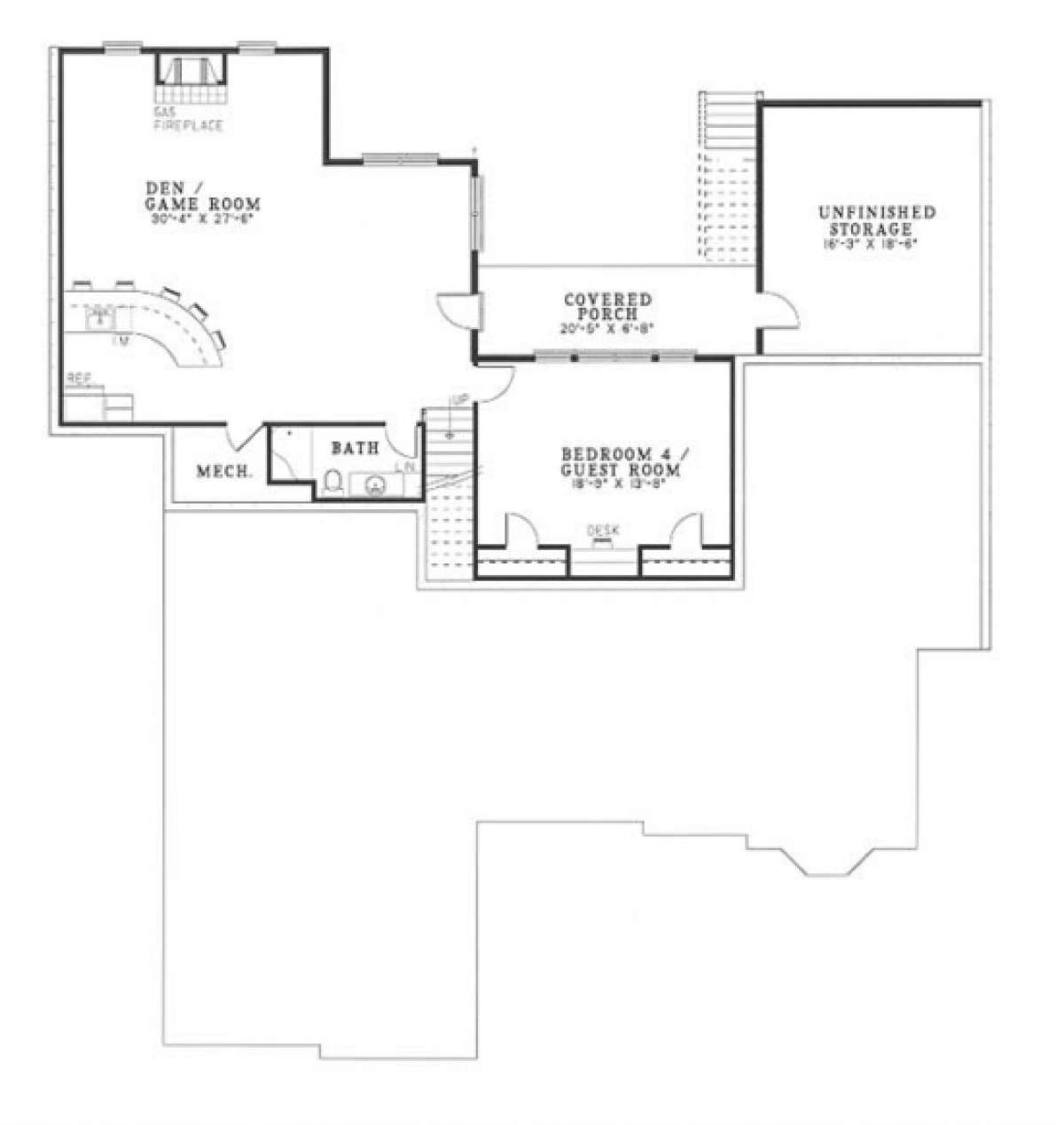 Basement for House Plan #110-00127